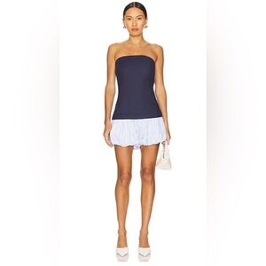 REVOLVE brand - Line & Dot Navy Strapless Mini Dress